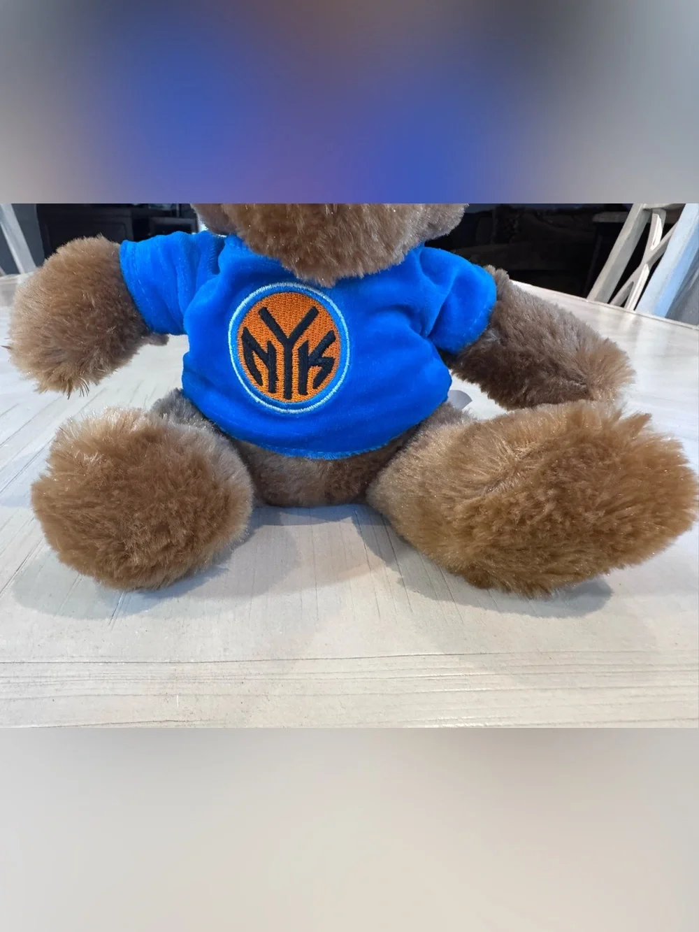 New York Knicks NBA Finals Champs Traditional Plush Bear – Royal Blue – Like New
